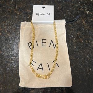 Gold Madewell necklace NWT